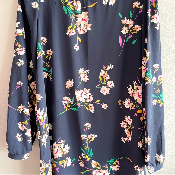S O L D : Lulu’s Herbaceous Babe Navy Floral Print Shift Dress - Picture 8 of 14